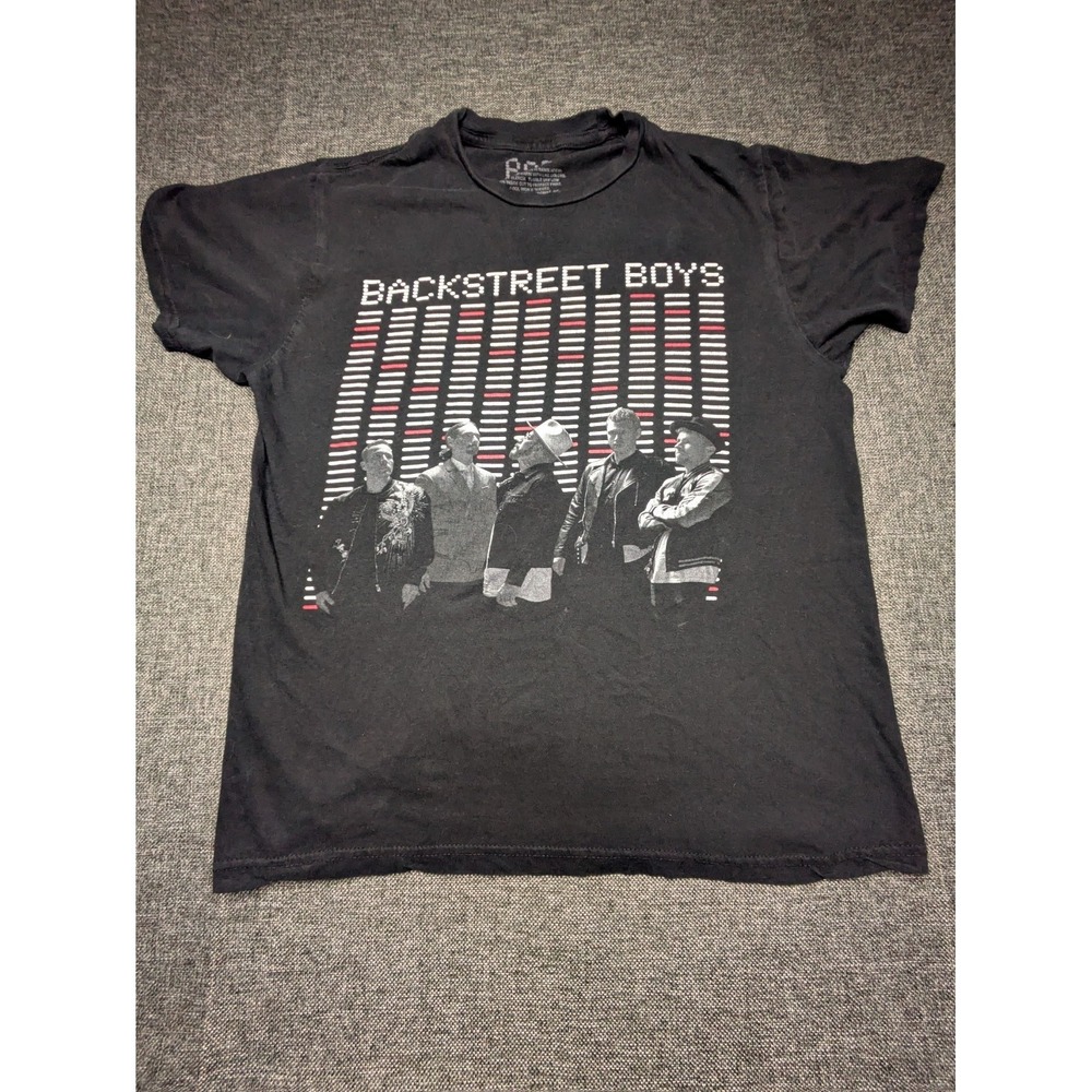 Backstreet Boys DNA Tour Y2K Mens‎ Black Band Shirt - Size Medium Good Condition